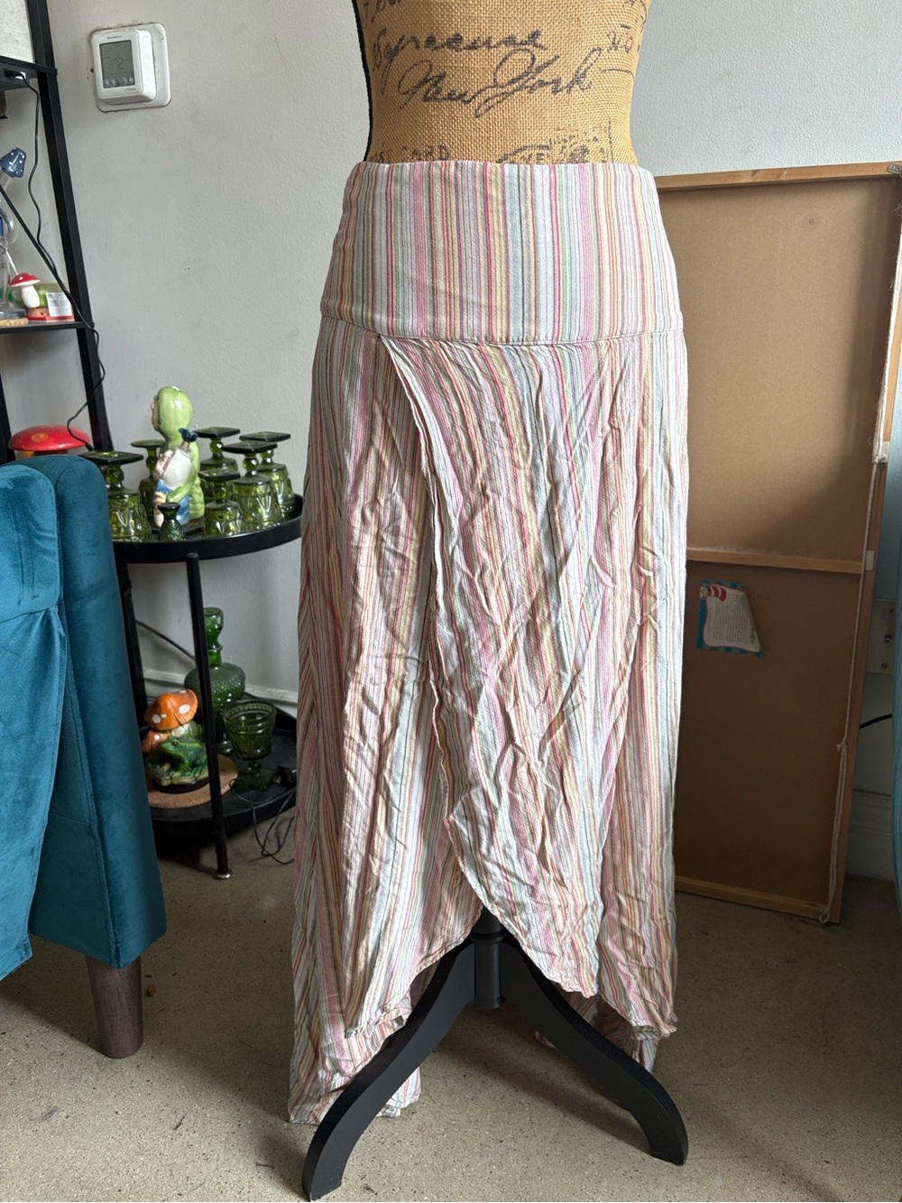O'Neill Striped High-Low Wrap Skirt